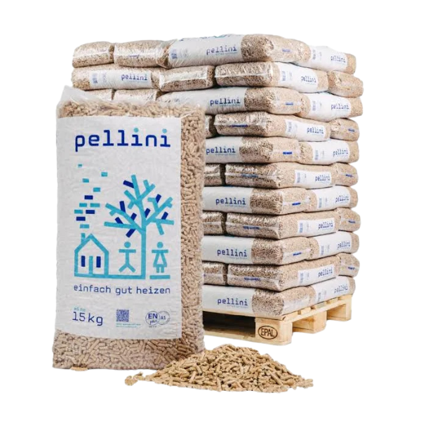 Pellini Holzpellets ENplus A1 – 990 kg (66 x 15-kg-Säcke), DINplus zertifiziert