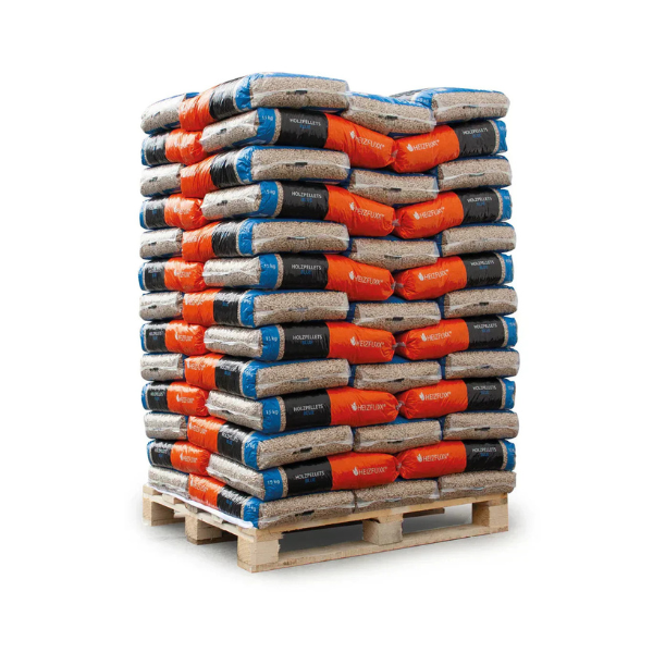 Heizfuxx® Holzpellets Blue – Buche & Eiche, 975 kg (65 x 15-kg-Säcke), DIN EN ISO 17225-2 A1