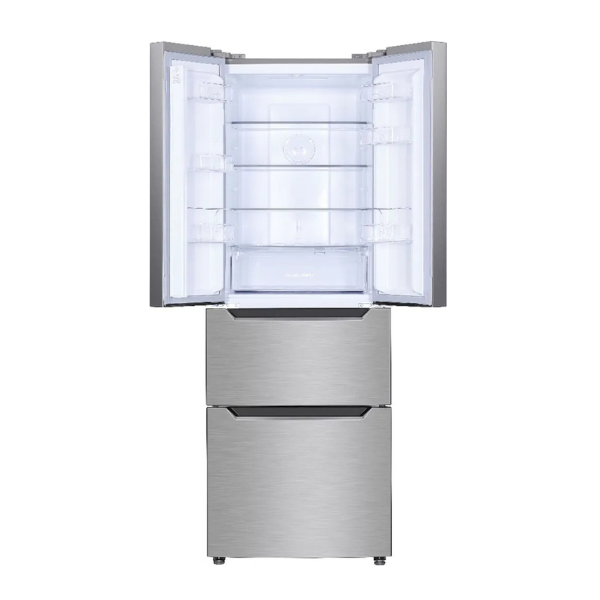 WOLKENSTEIN FD351.4NF IX French Door Kühl-Gefrierkombination, 351 L, NoFrost, Inox, LED, Touch-Control